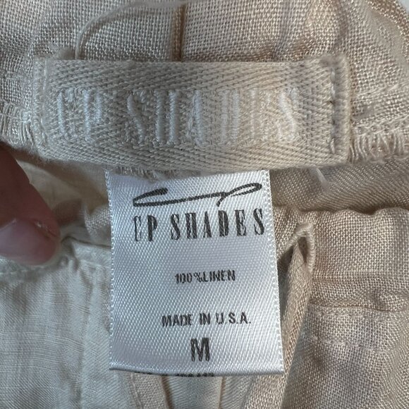 CP Shades Hampton Tapered Pants Linen Dune Natural Neutral Cropped Medium - Picture 6 of 11